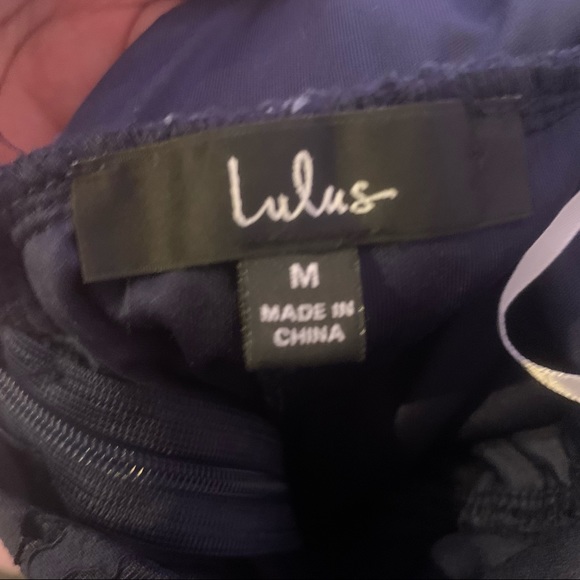 Flirting with Desire Navy Blue Lace Bodycon Dress SIZE SMALL - Picture 10 of 10